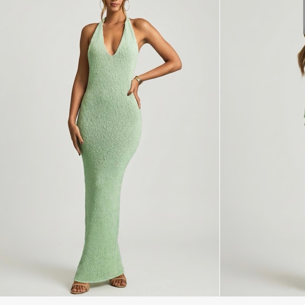 Mint Green Halter Bodycon Dress